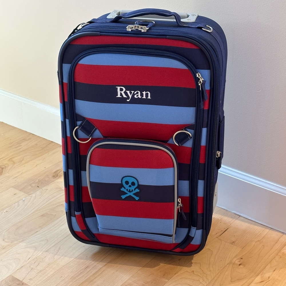 POTTERY BARN KIDS Ryan Pirate Luggage NEW with Keys! $170